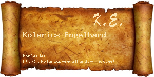 Kolarics Engelhard névjegykártya